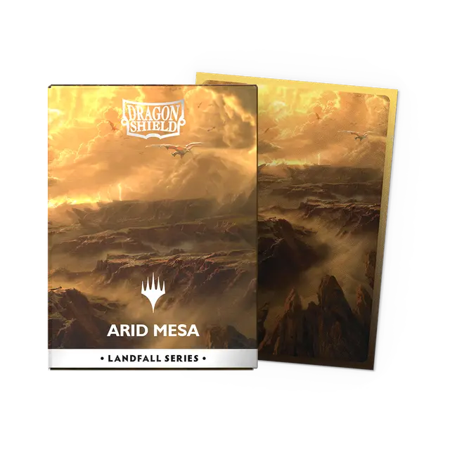 Dragon Shield | Standard Size Sleeves | 100ct | MTG Landfall Series | Arid Mesa (Art Dual Matte)