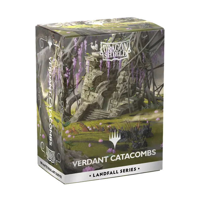 Dragon Shield | Standard Size Sleeves | 100ct | MTG Landfall Series | Verdant Catacombs (Art Dual Matte)