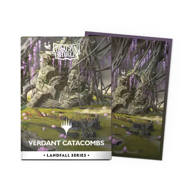 Dragon Shield | Standard Size Sleeves | 100ct | MTG Landfall Series | Verdant Catacombs (Art Dual Matte)