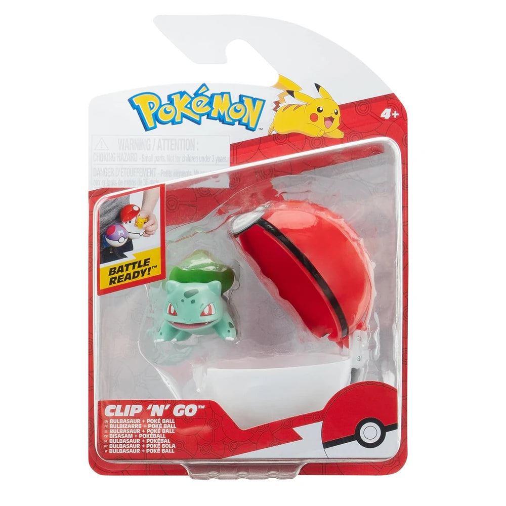 Pokemon Battle Figures | Clip 'n' Go | Bulbasaur & Poké Ball