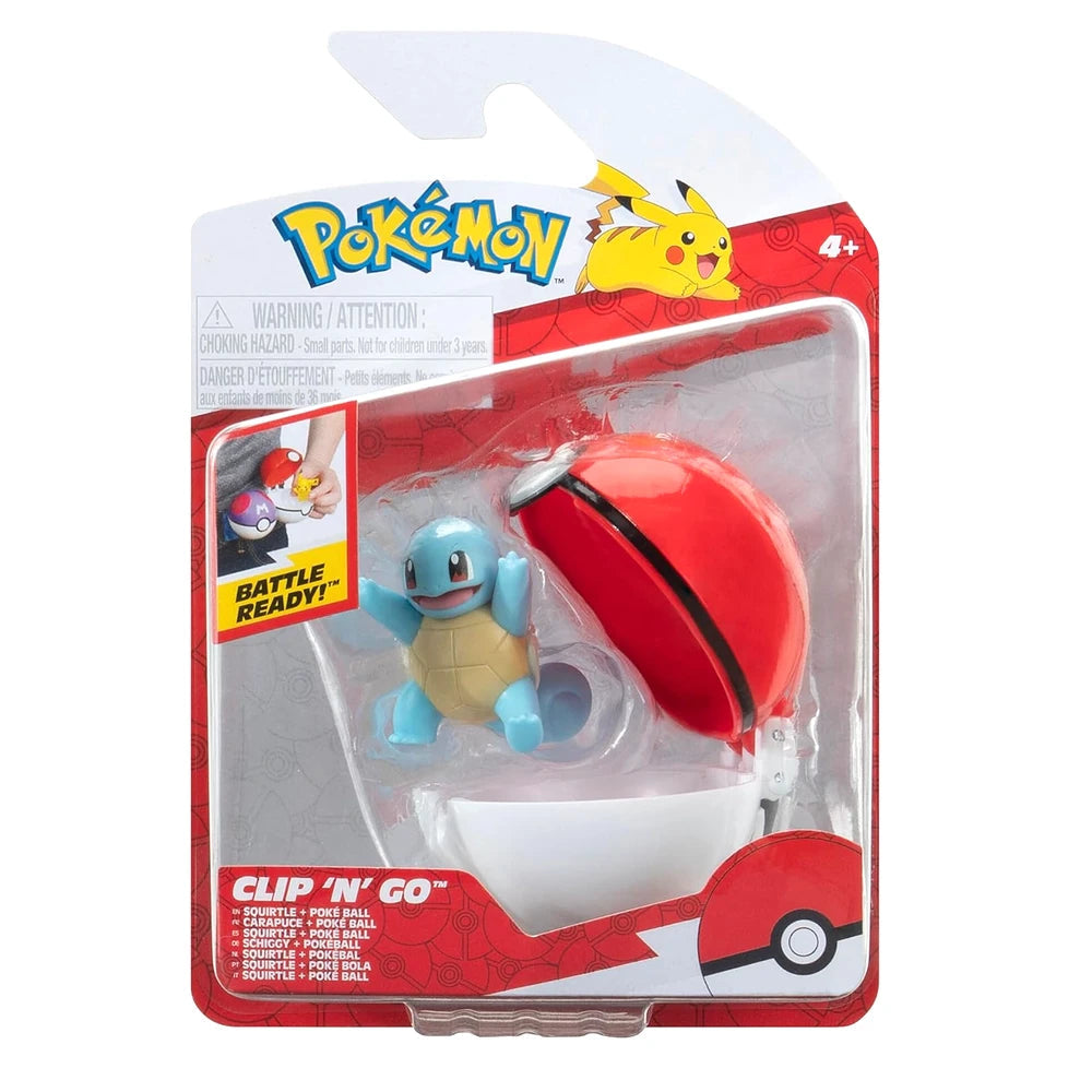 Pokemon Battle Figures | Clip 'n' Go | Squirtle & Poké Ball