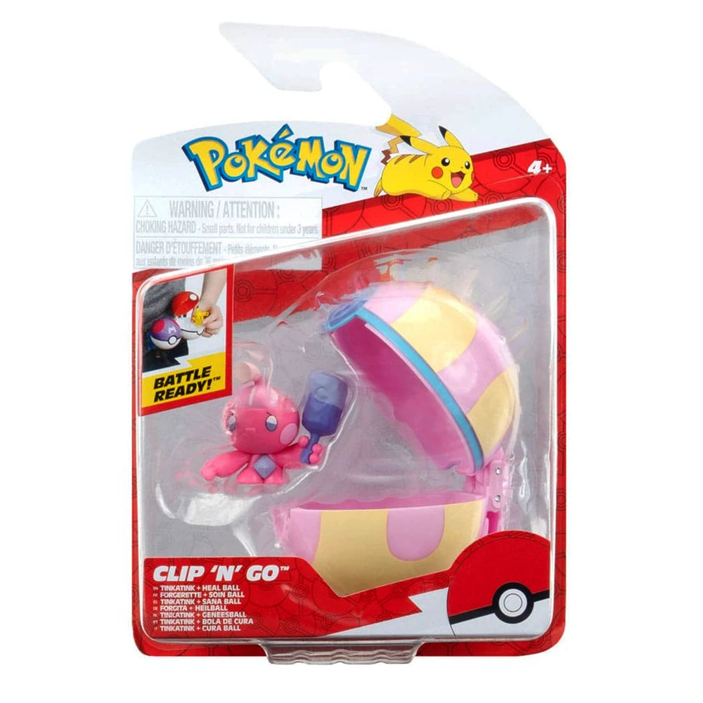 Pokemon Battle Figures | Clip 'n' Go | Tinkatink & Heal Ball