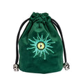 Dice Bag | Flannel Drawstring | Green Demon's Eye (A07)
