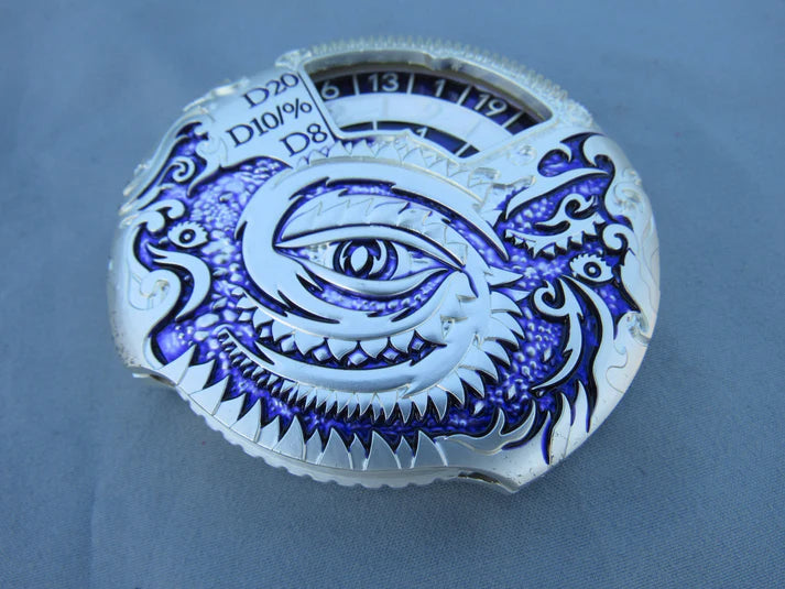 Dice Spinner | Metal | Dragon Spinner | Silver and Purple (D1037)