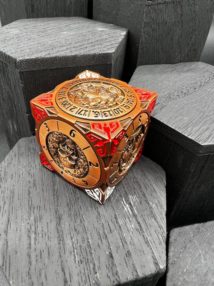 Dice Spinner | Metal | Cube Spinner | Antique Bronze (D1029)