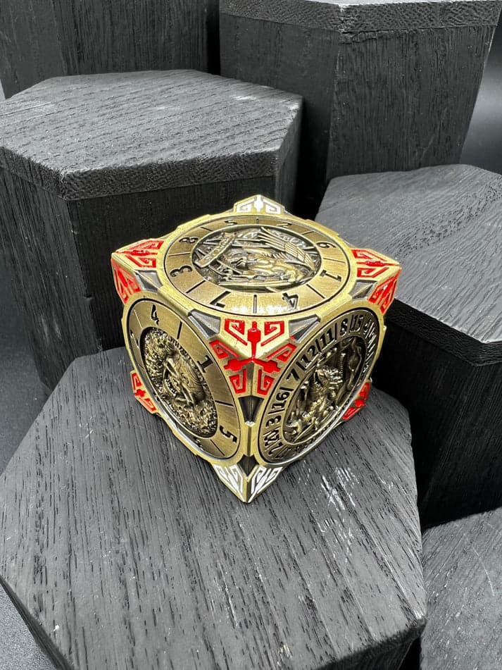 Dice Spinner | Metal | Cube Spinner | Antique Brass (D1030)