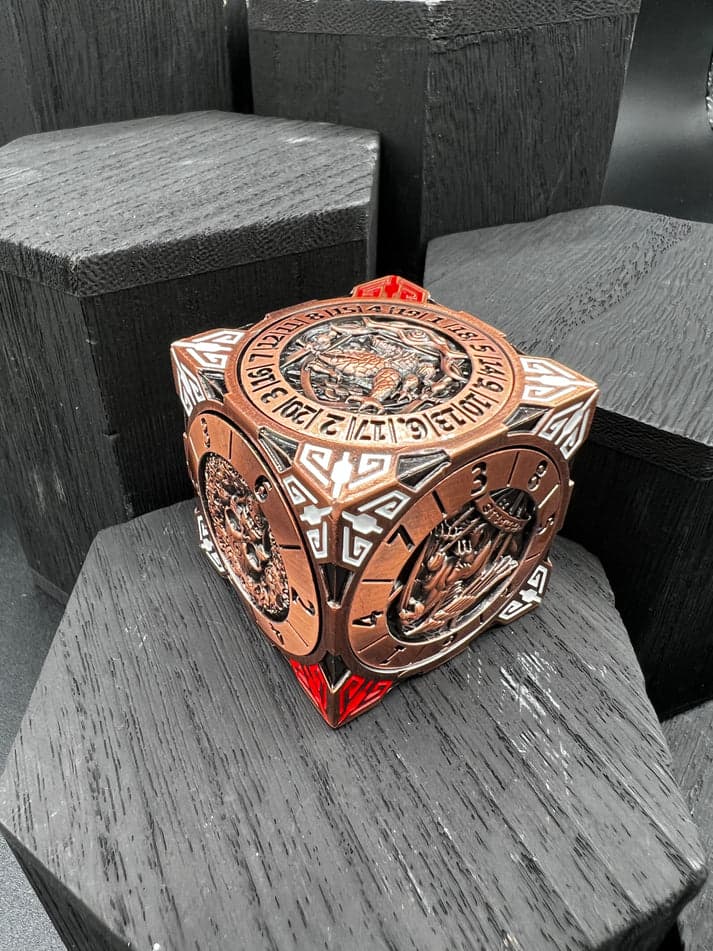 Dice Spinner | Metal | Cube Spinner | Antique Copper (D1028)