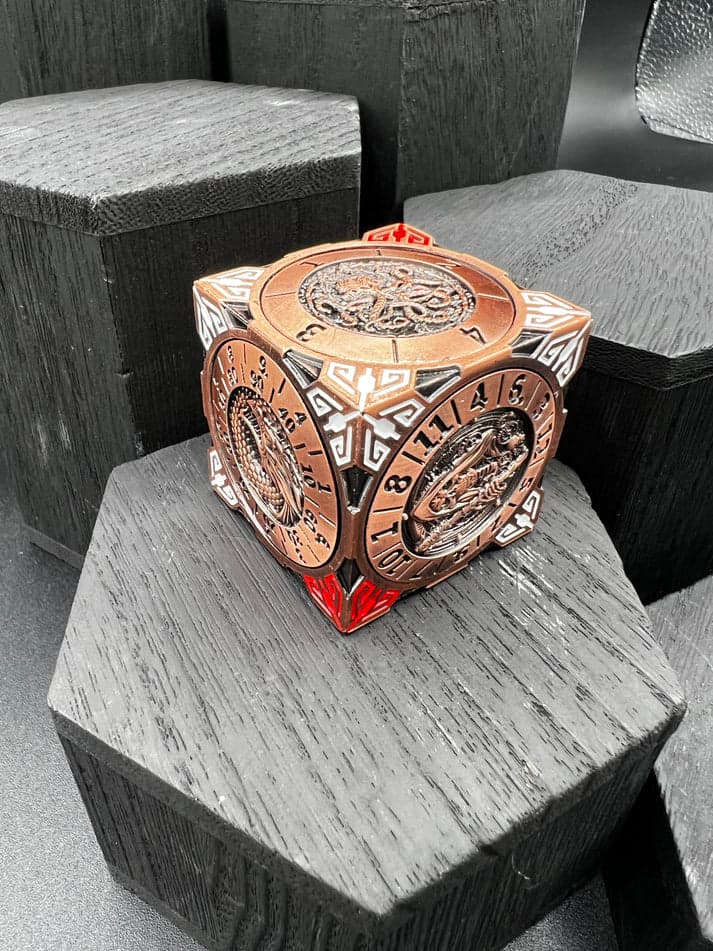 Dice Spinner | Metal | Cube Spinner | Antique Copper (D1028)