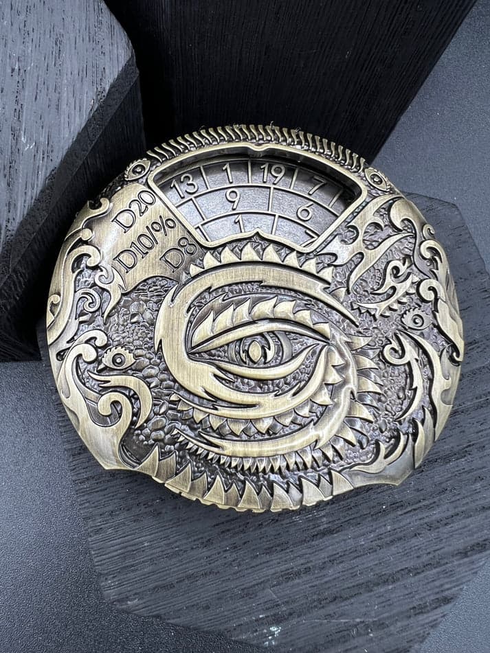 Dice Spinner | Metal | Dragon Spinner | Antique Brass (D1032)