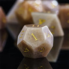 Polyhedral Dice Set | Gemstone | "Labradorite & Moonstone Duet" | Set of 7 (D0218)