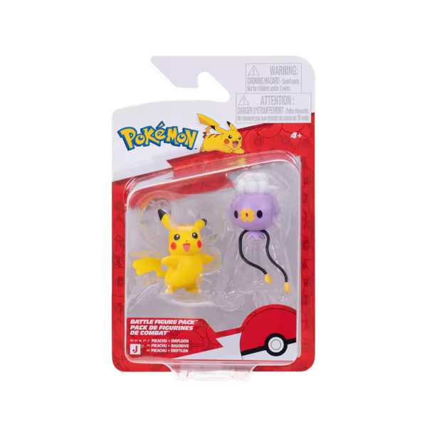 Pokemon Battle Figures | 2 Pack | Pikachu & Drifloon