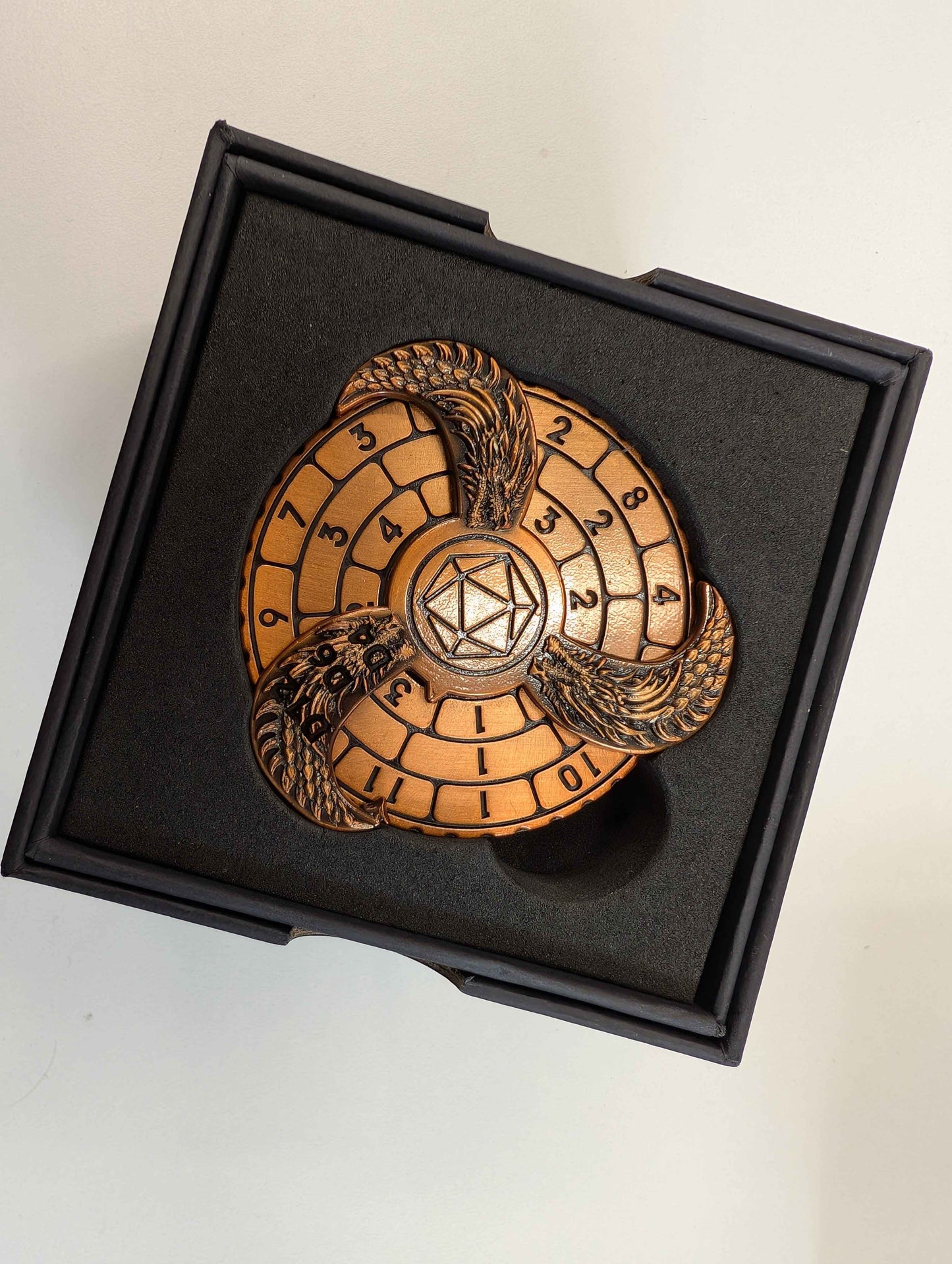 Dice Spinner | Metal | Hydra (Gryo) Spinner | Antique Bronze (D1022)