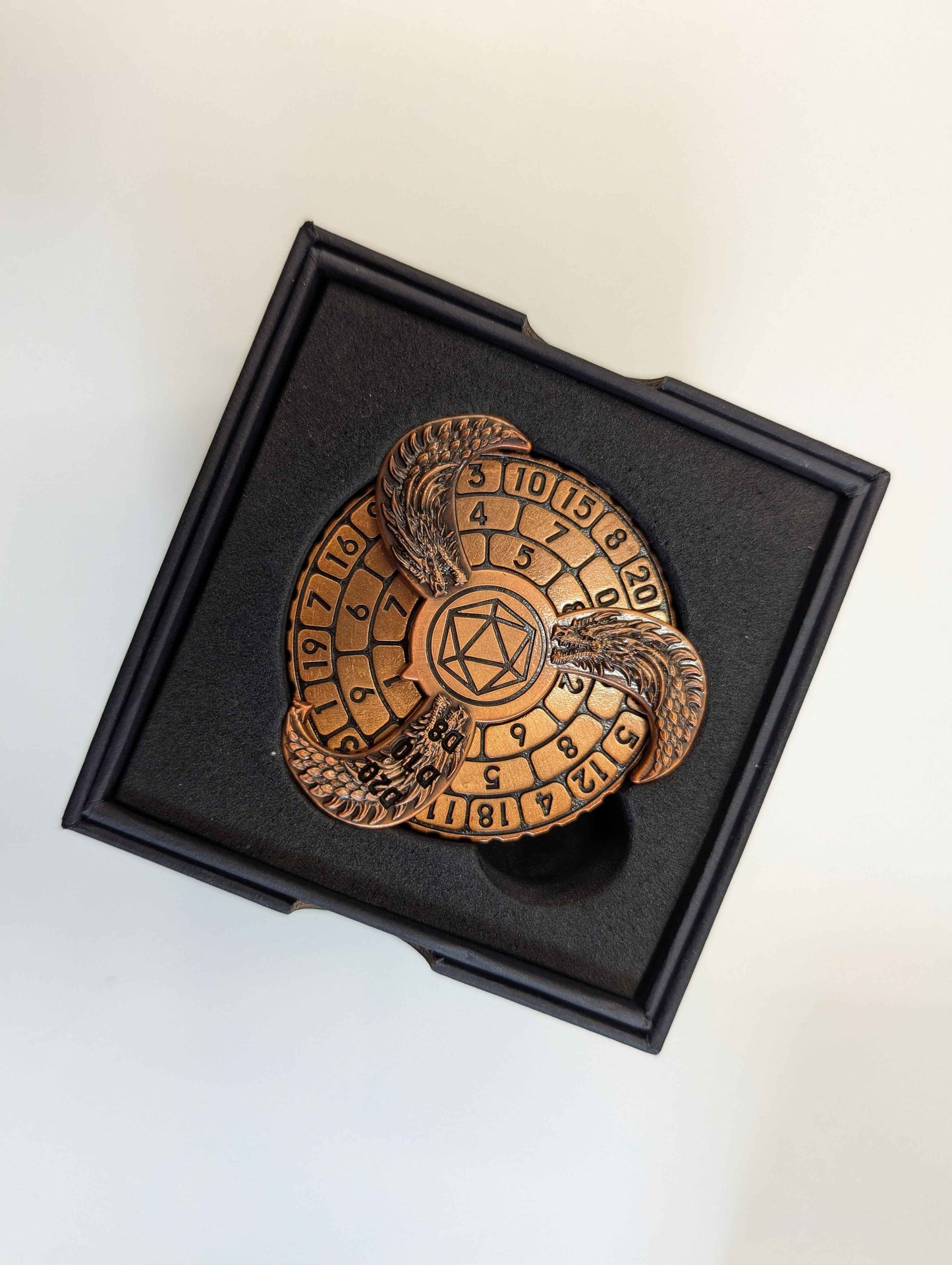 Dice Spinner | Metal | Hydra (Gryo) Spinner | Antique Bronze (D1022)