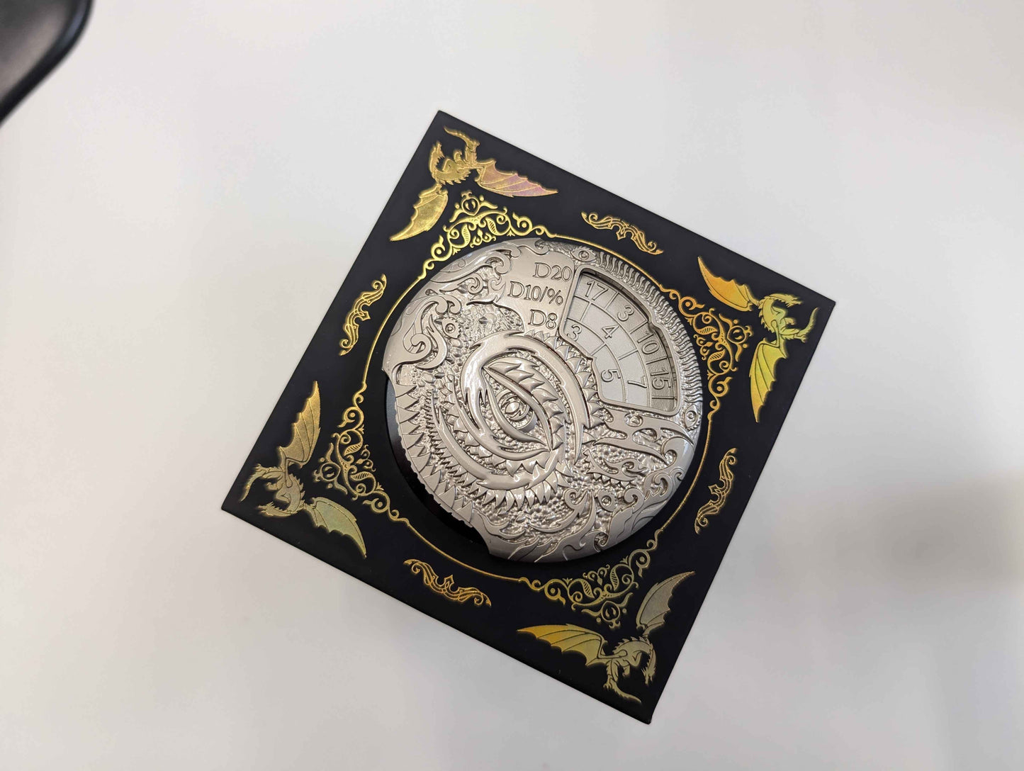 Dice Spinner | Metal | Dragon Spinner | Pure Silver (D1038)
