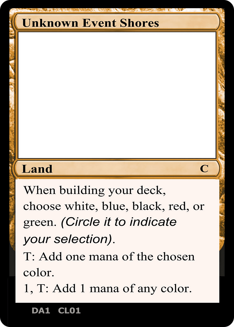 Unknown Event Shores (DA1-CL01B) - Unknown Event