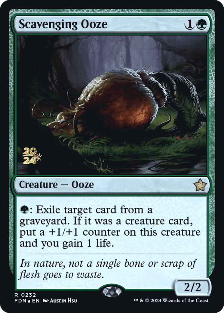Scavenging Ooze (FDN) (-232) - Prerelease Cards