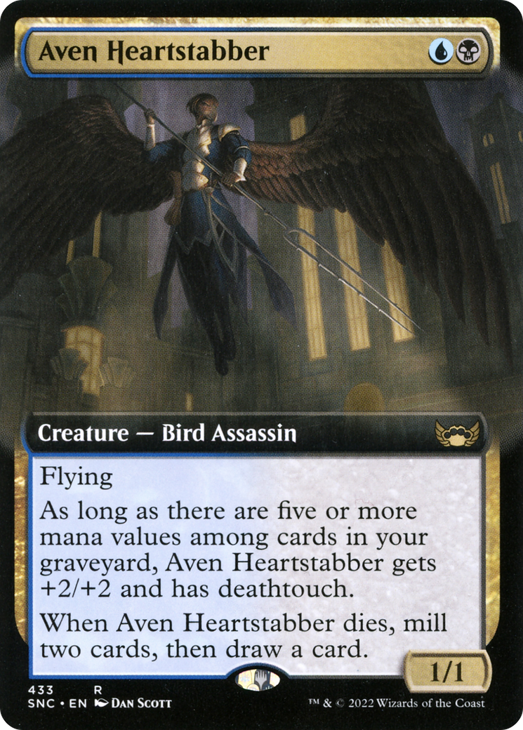 Aven Heartstabber (Extended Art) [Streets of New Capenna] Foil