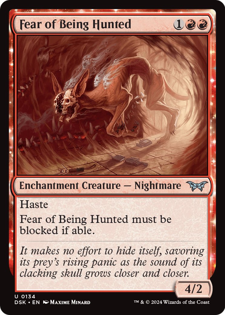 Fear of Being Hunted [Duskmourn: House of Horror] Foil