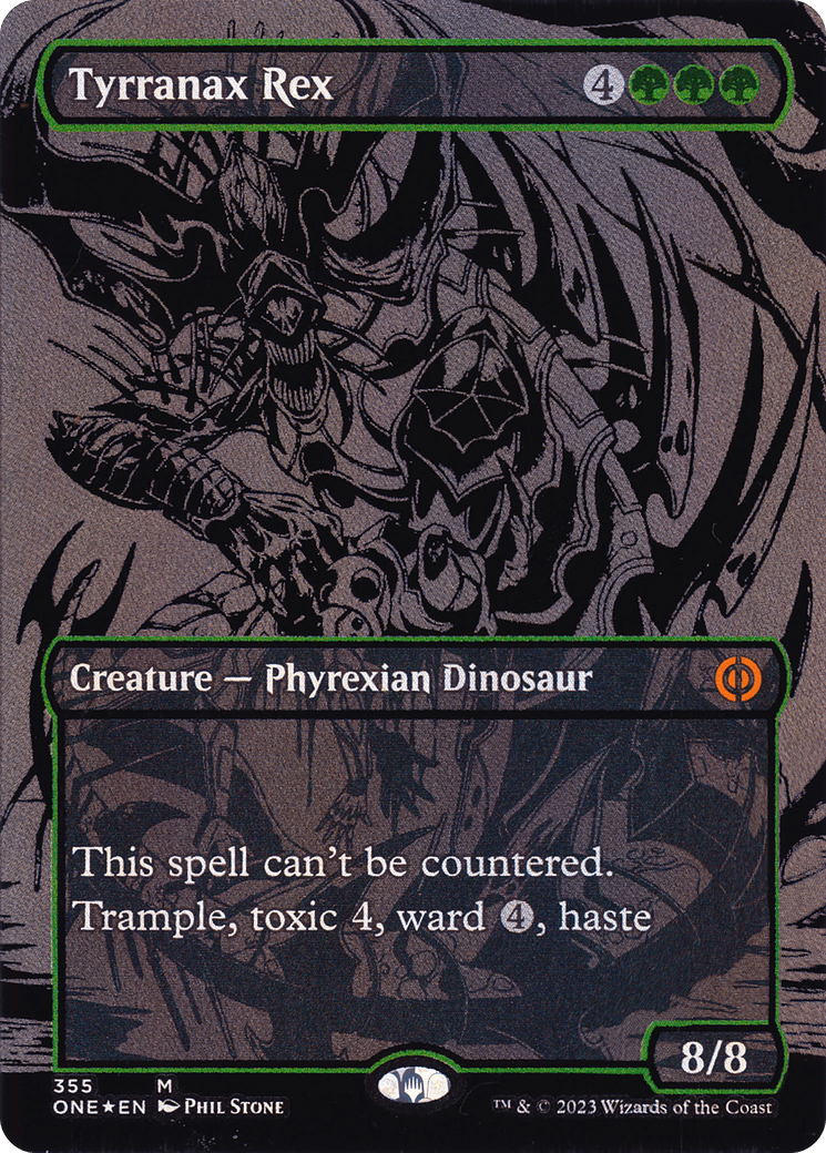 Tyrranax Rex (Oil Slick Raised Foil) [Phyrexia: All Will Be One]