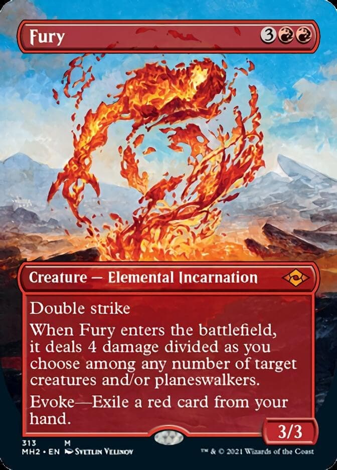 Fury (Borderless Alternate Art) [Modern Horizons 2] Foil