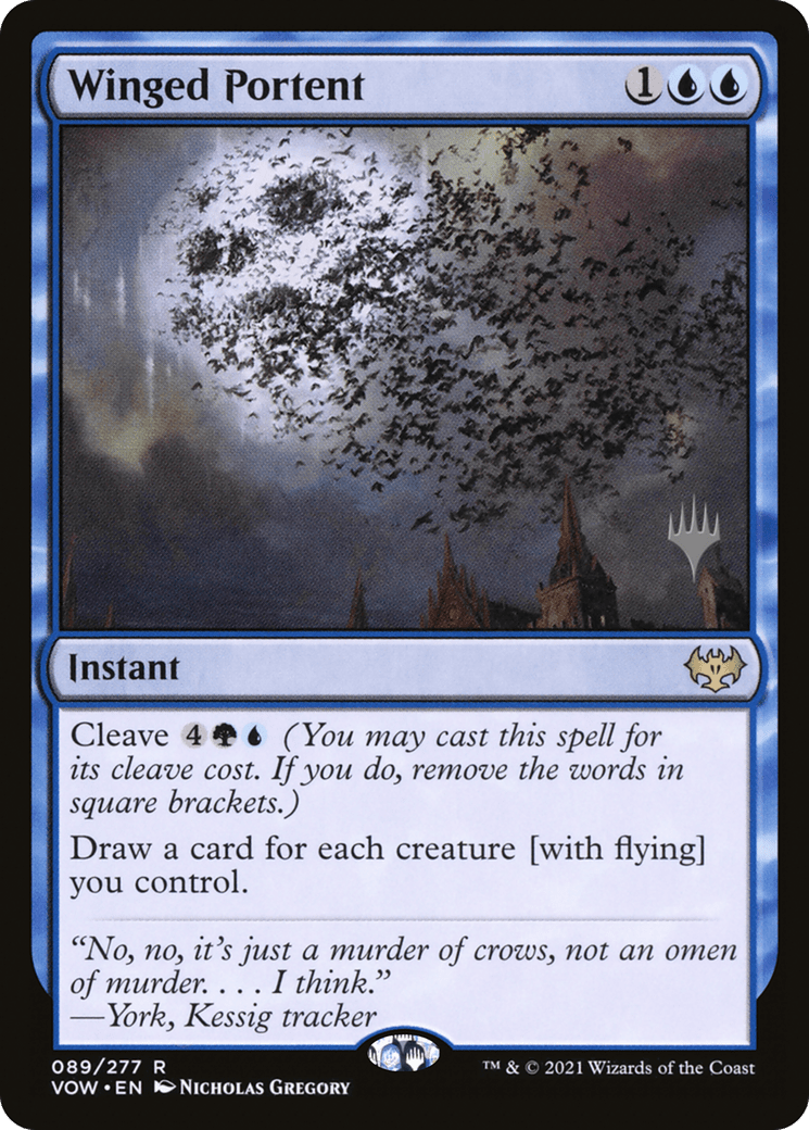 Winged Portent (Promo Pack) [Innistrad: Crimson Vow Promos] Foil