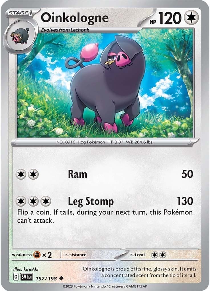 Oinkologne 157  - Reverse Holofoil SV01 Scarlet & Violet Base Set - Uncommon
