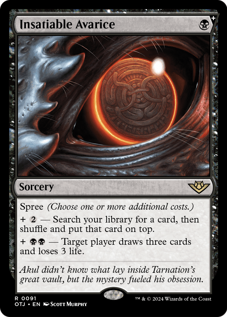 Insatiable Avarice [Outlaws of Thunder Junction] Foil