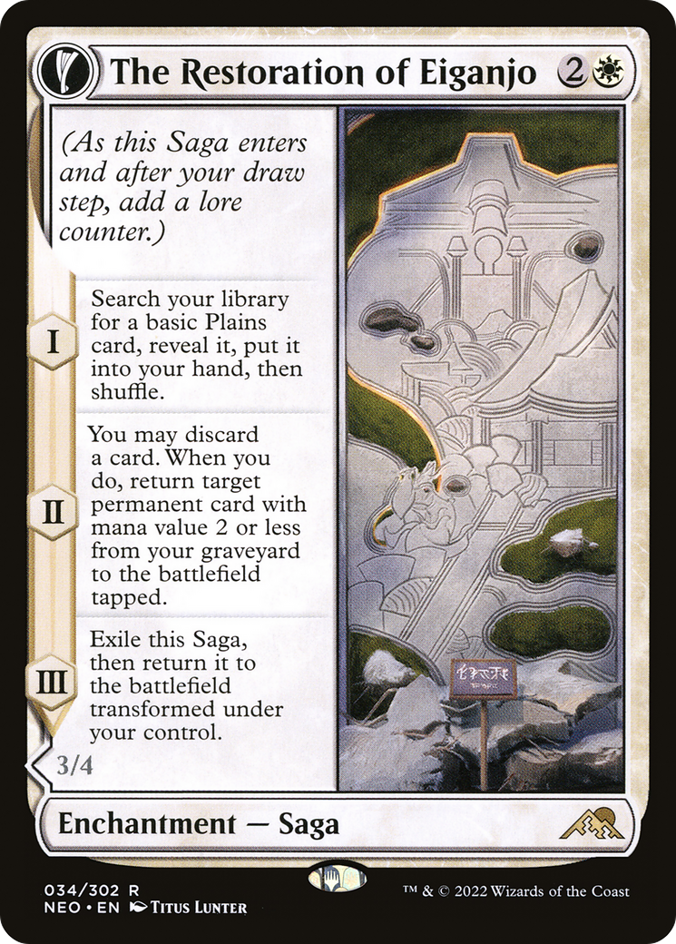 The Restoration of Eiganjo // Architect of Restoration [Kamigawa: Neon Dynasty] Foil