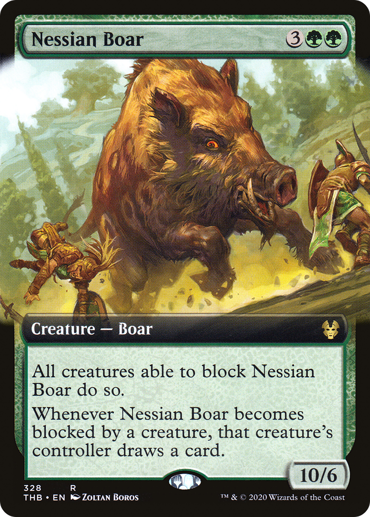 Nessian Boar (Extended Art) [Theros Beyond Death] Foil
