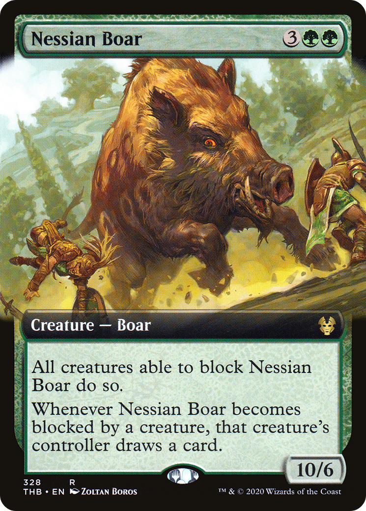 Nessian Boar (Extended Art) [Theros Beyond Death] Foil