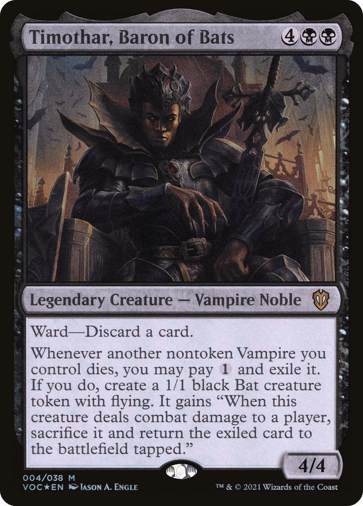 Timothar, Baron of Bats [Innistrad: Crimson Vow Commander] Foil