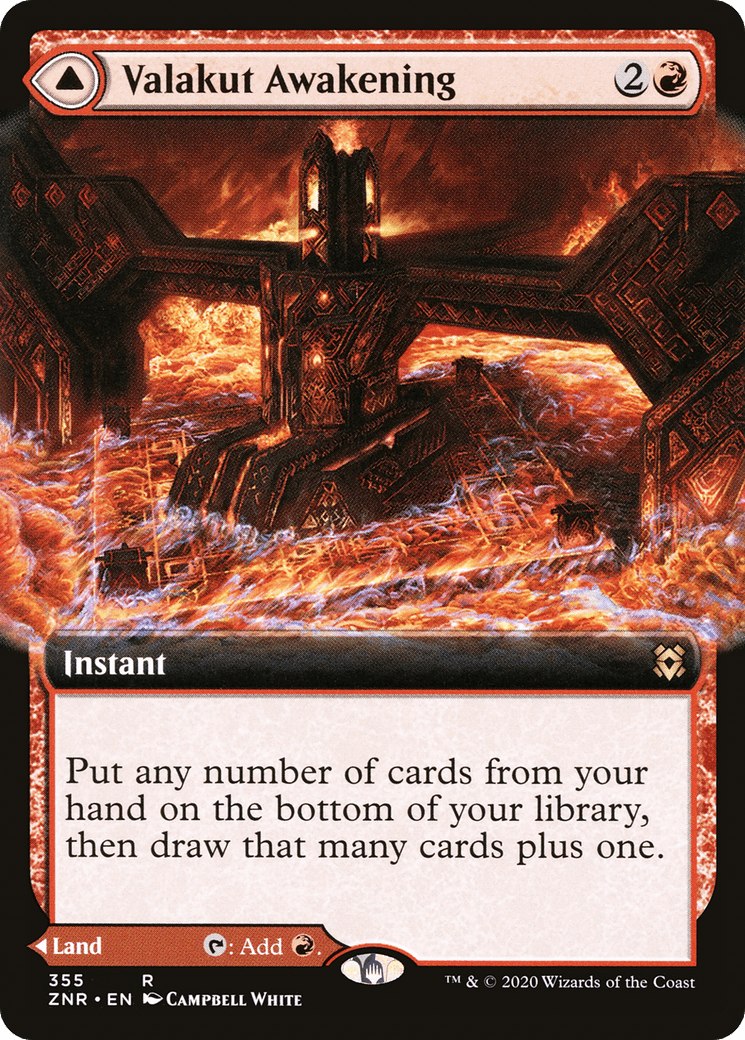 Valakut Awakening // Valakut Stoneforge (Extended Art) [Zendikar Rising] Foil