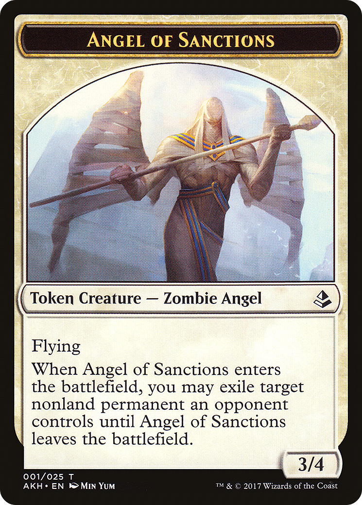 Angel of Sanctions (001) [Amonkhet Tokens]  Foil