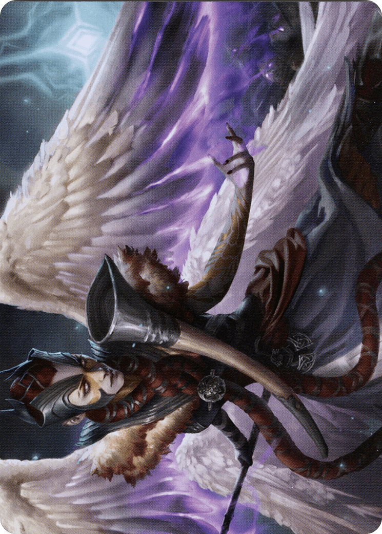 Firja, Judge of Valor // Firja, Judge of Valor (AKHM-056) - Kaldheim Art Series (Borderless) Foil