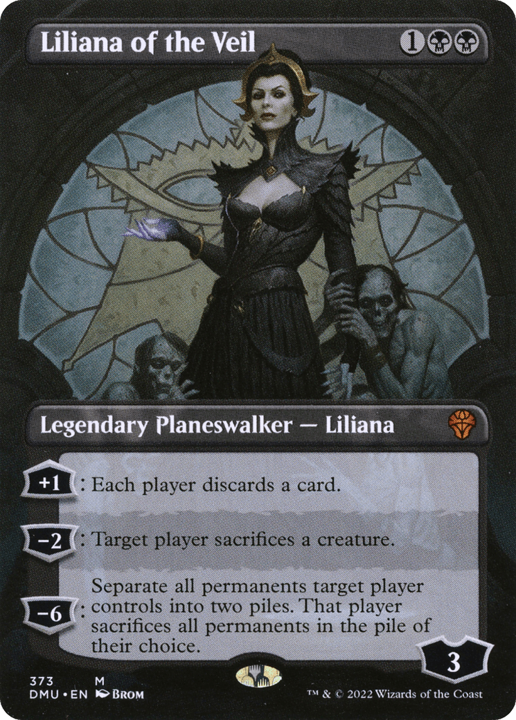 Liliana of the Veil (Borderless) [Dominaria United] Foil