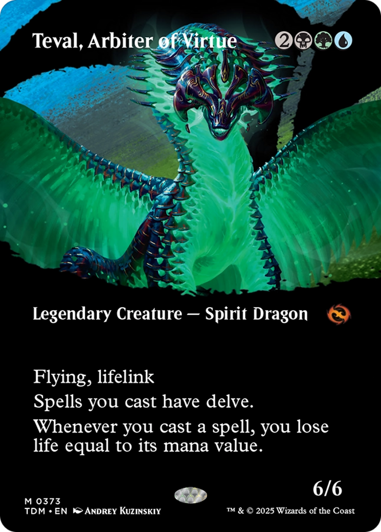 Teval, Arbiter of Virtue (Borderless) (373) [Tarkir: Dragonstorm]
