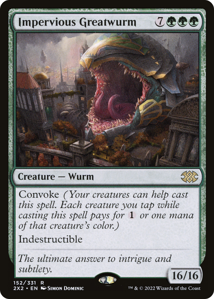Impervious Greatwurm [Double Masters 2022] Foil