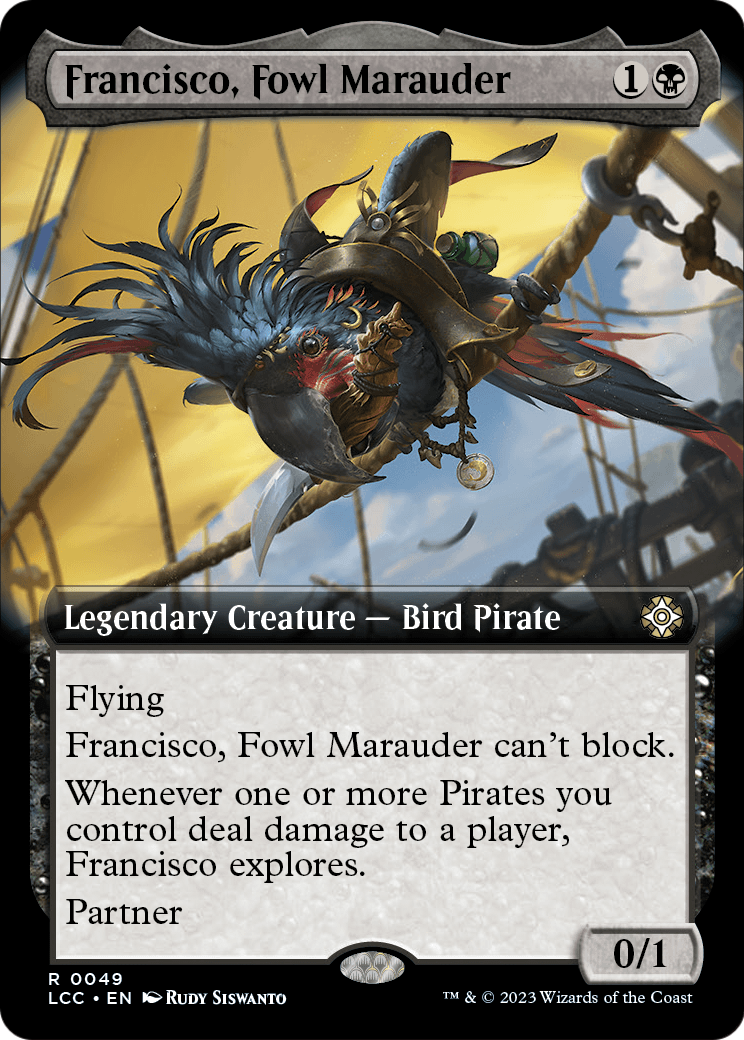 Francisco, Fowl Marauder (Extended Art) [The Lost Caverns of Ixalan Commander] Foil
