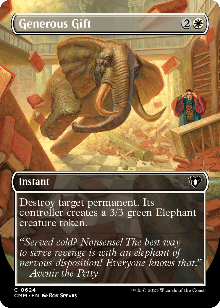 Generous Gift (Borderless Alternate Art) [Commander Masters] Foil