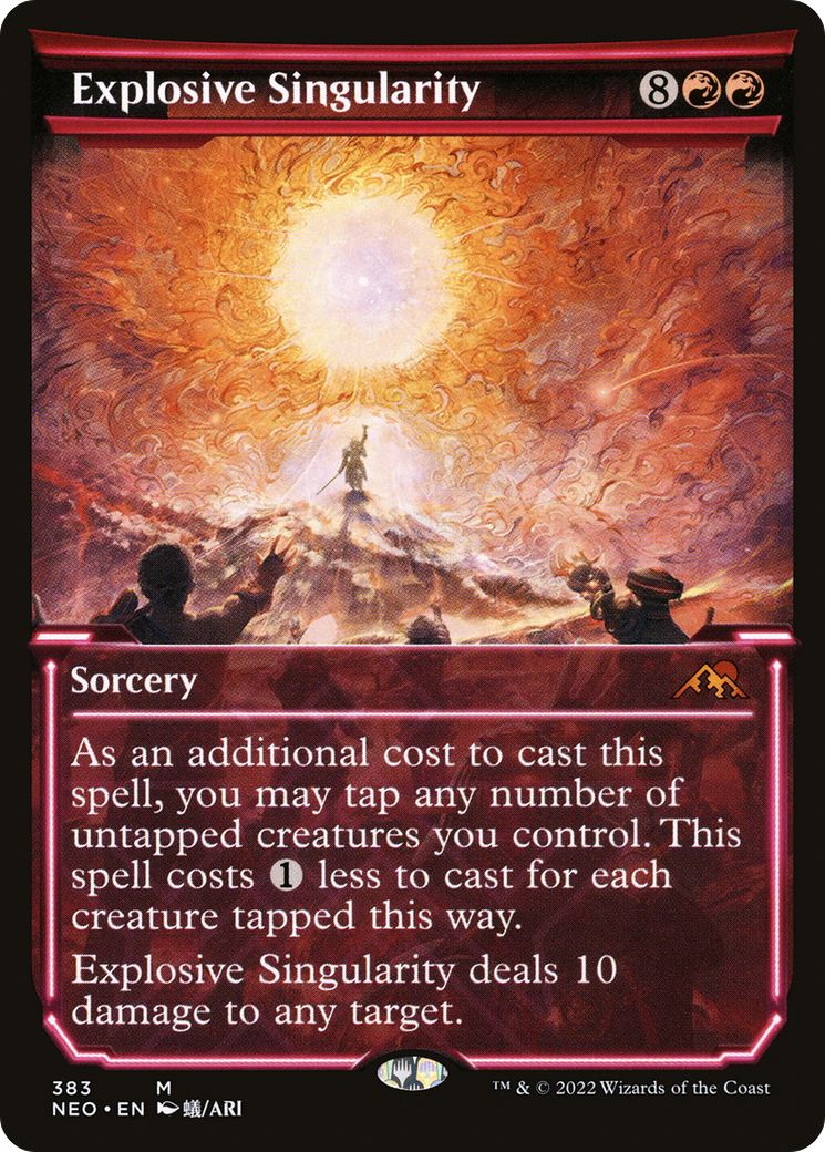 Explosive Singularity (NEO-383) - Kamigawa: Neon Dynasty: (Showcase) Foil