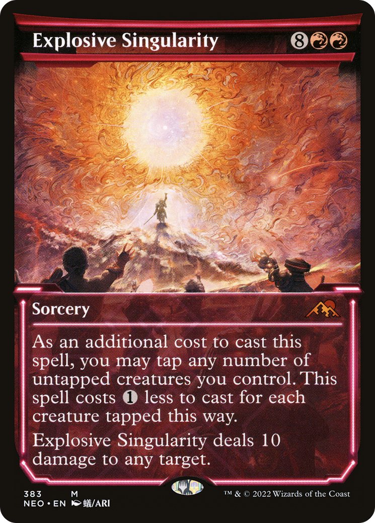 Explosive Singularity (Showcase Soft Glow) [Kamigawa: Neon Dynasty] Foil
