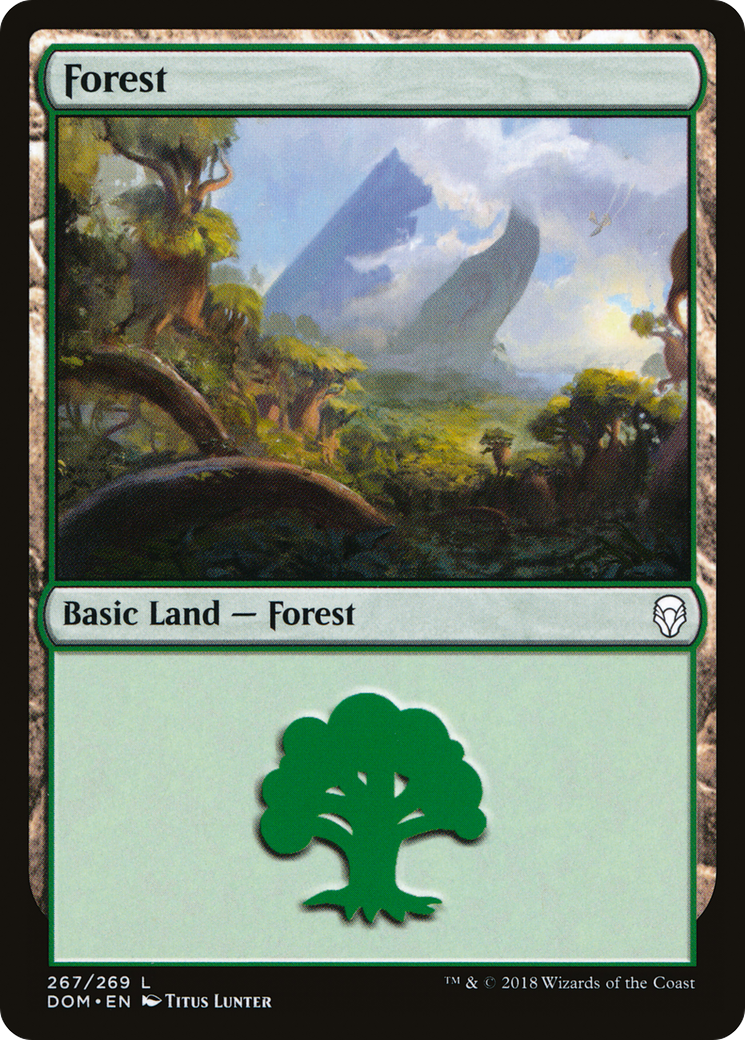 Forest (267) [Dominaria] Foil