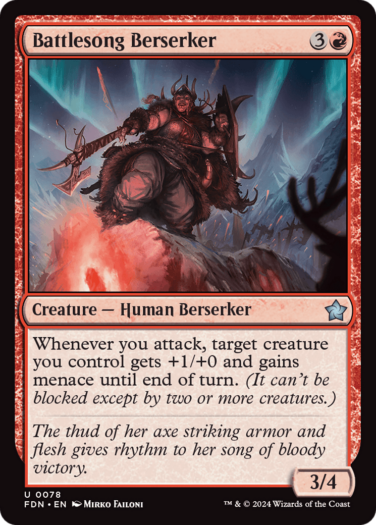 Battlesong Berserker (FDN-078) - Foundations Foil