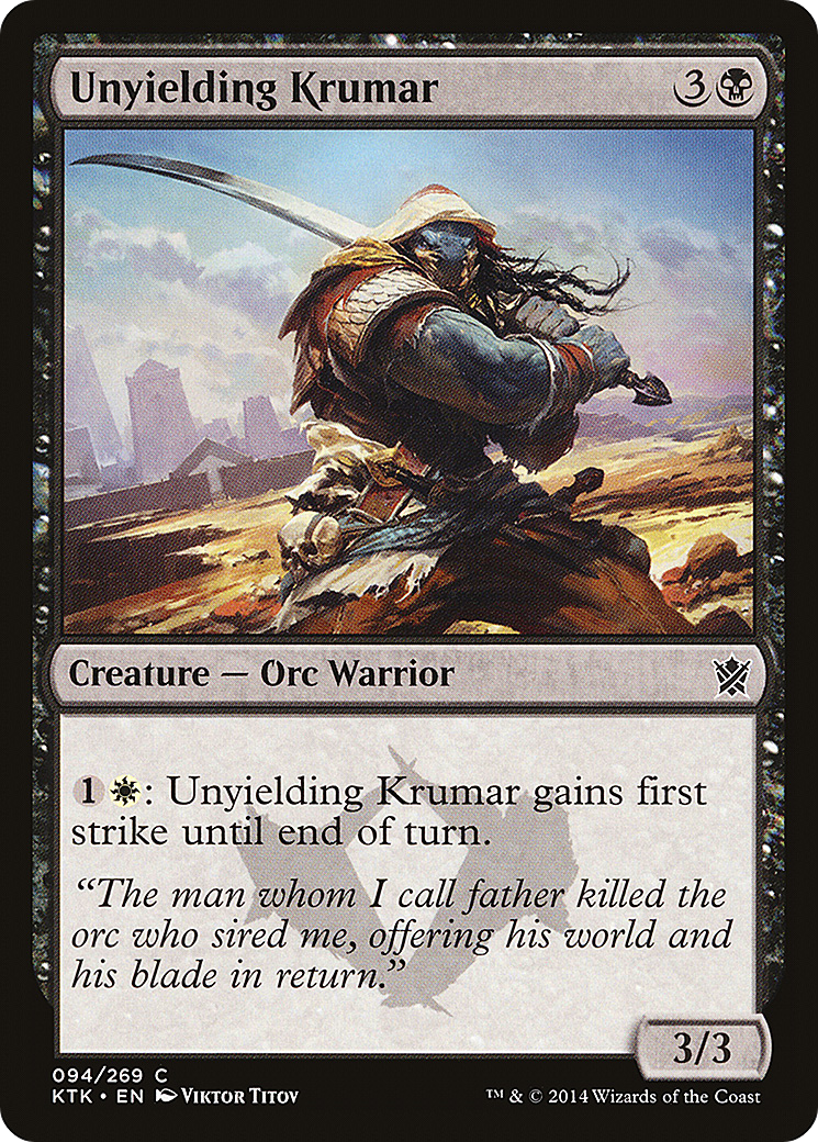 Unyielding Krumar [Khans of Tarkir] Foil