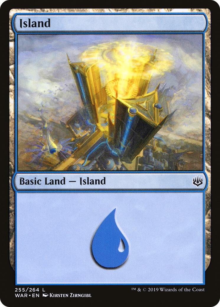 Island (255) [War of the Spark] Foil