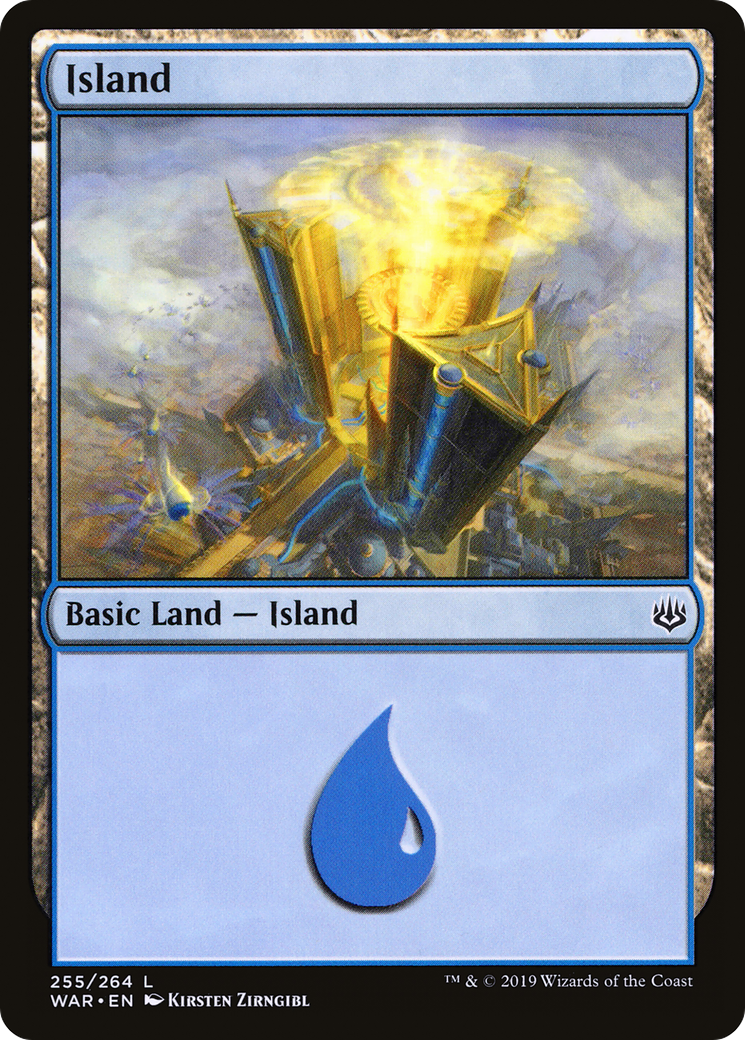 Island (255) [War of the Spark] Foil