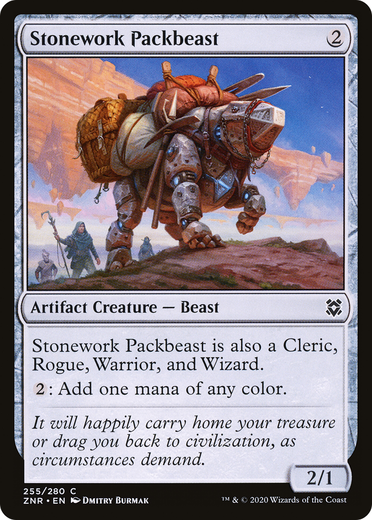Stonework Packbeast [Zendikar Rising] Foil