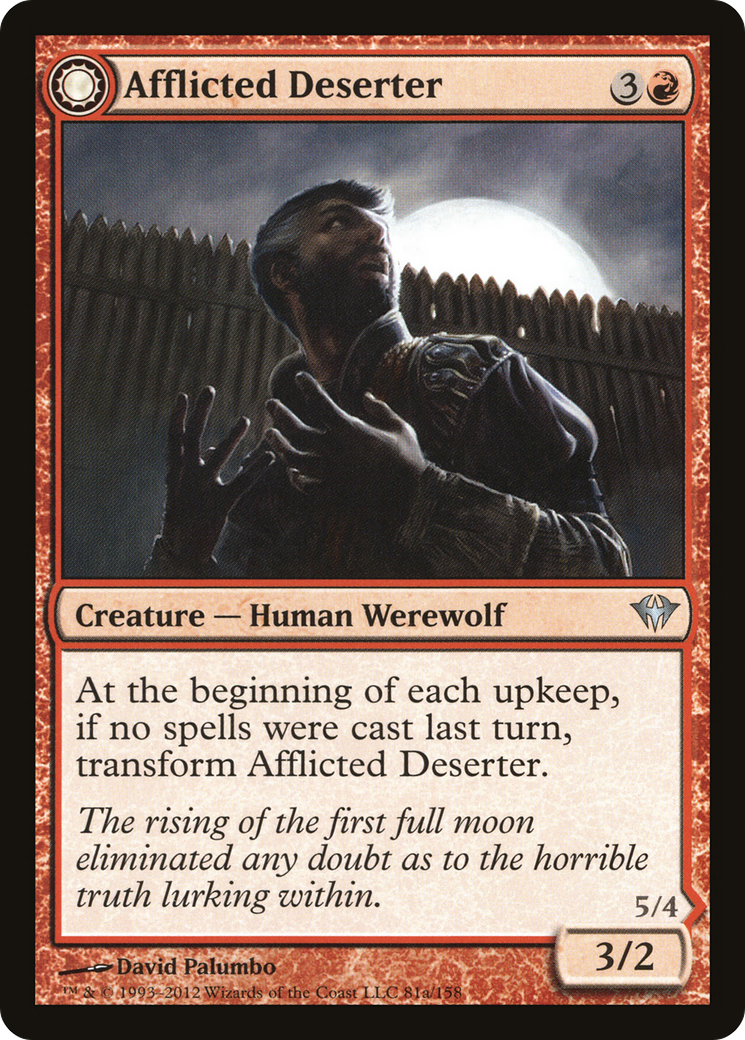 Afflicted Deserter // Werewolf Ransacker [Dark Ascension] Foil