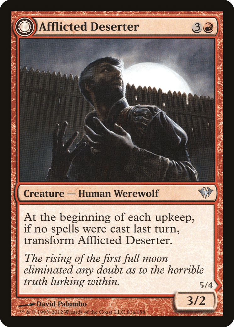 Afflicted Deserter // Werewolf Ransacker [Dark Ascension] Foil