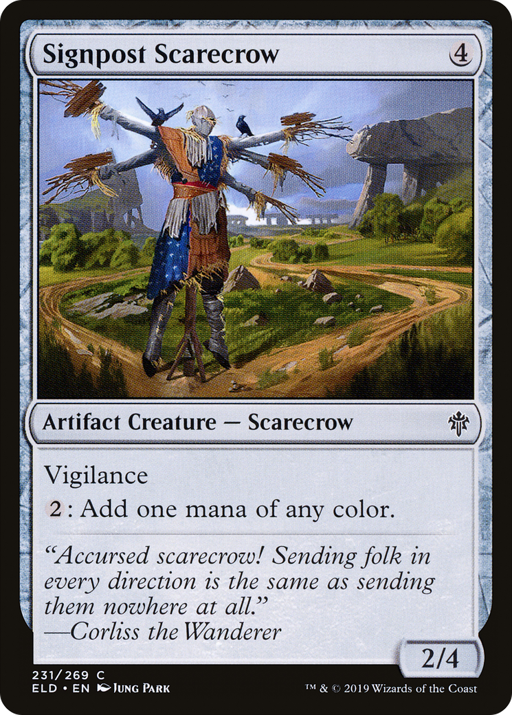 Signpost Scarecrow [Throne of Eldraine] Foil